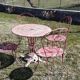 Wrought iron garden furniture