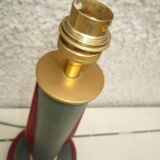 Leather lamp pique saddle brass 1950