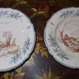 2 plates faience Choisy le Roi Louis XIII