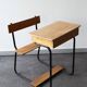 Vintage wooden school desk.