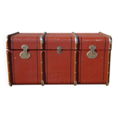 Old curved travel trunk