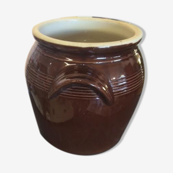 Copper brown sandstone pot