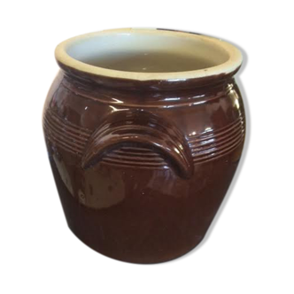 Copper brown sandstone pot