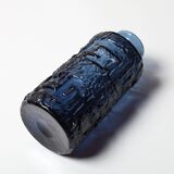 Cobalt Blue Glass Vase: Mid-Century Modern Swedish Design / 1970s