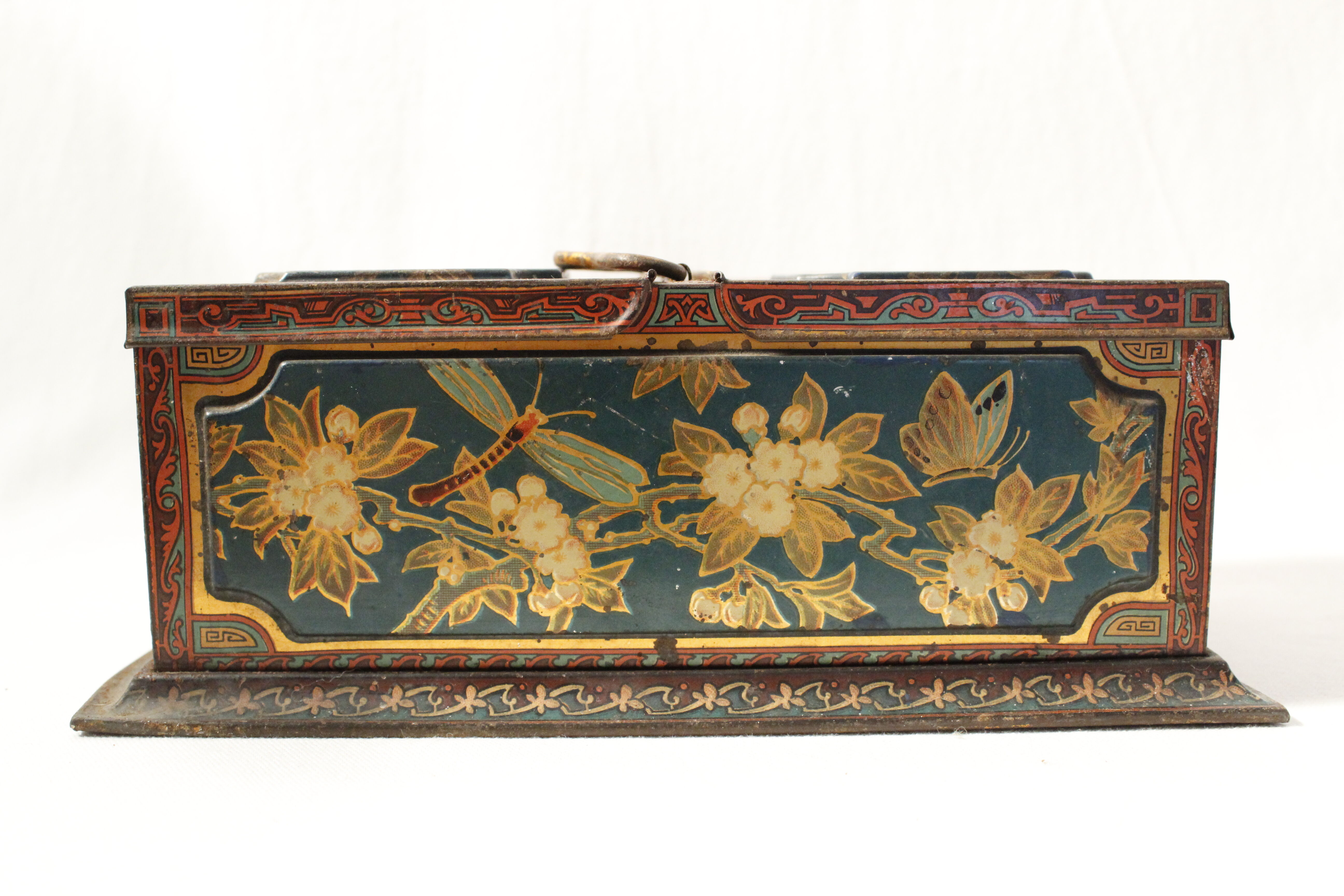 Antique Metal Cookie Tin - Huntley & Palmers