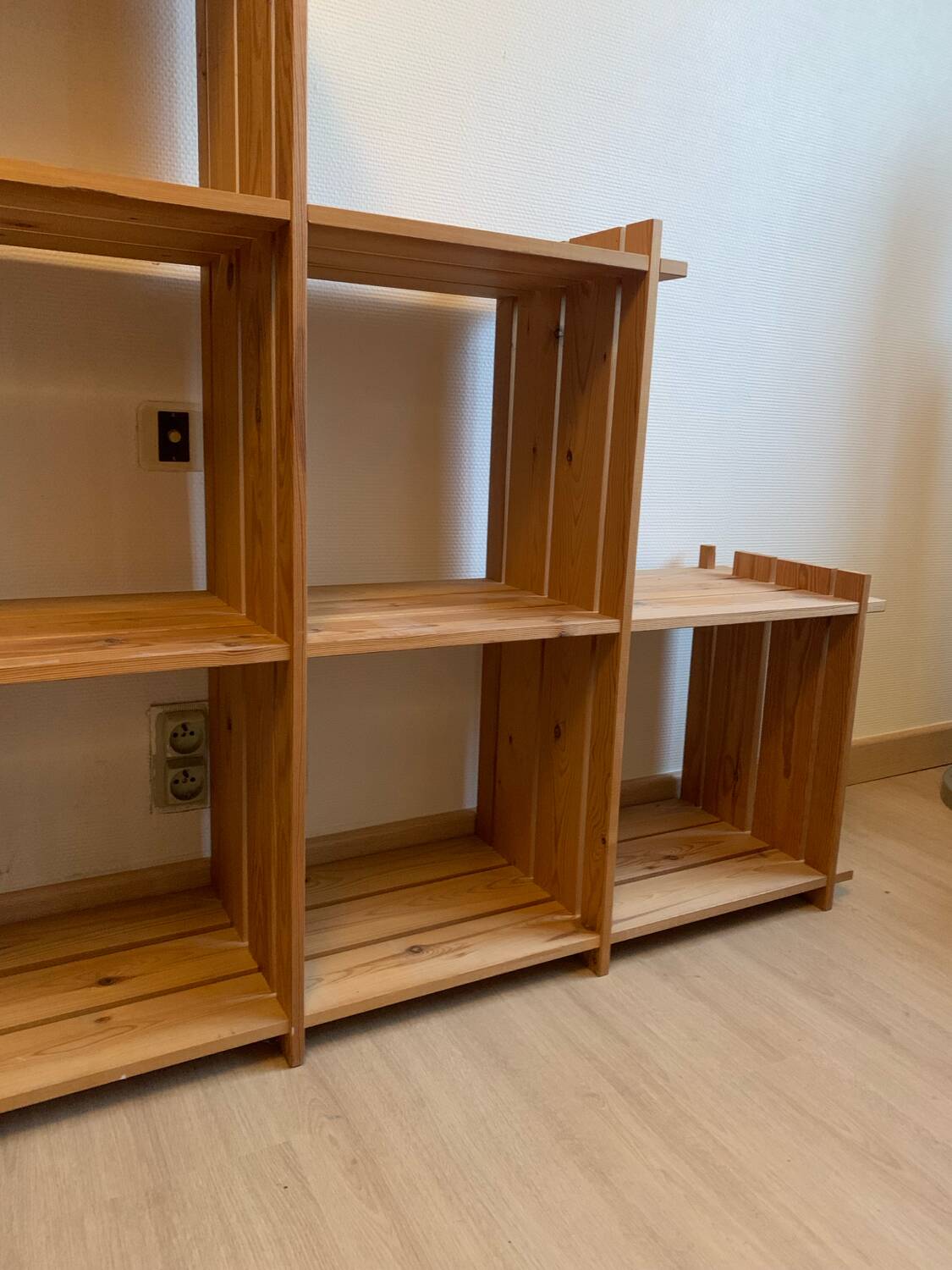 Vintage Mountain Pine Staircase Bookcase Circa 1980
