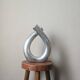 Contemporary design vase in cast aluminum