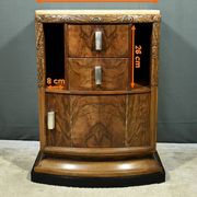 Chevet en Ronce de Noyer, Art Déco – 1930