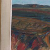 Original mid-century Swedish oil on panel – “Bold Landscape”
