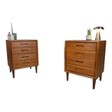 2x Vintage 1960s Danish chests of drawers, night stands teak 60 - 70