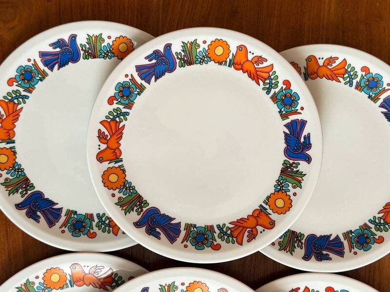 Set of 6 dessert plates Acapulco by Villeroy & Boch - 1970s