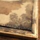 Rectangular golden wooden frame mirror