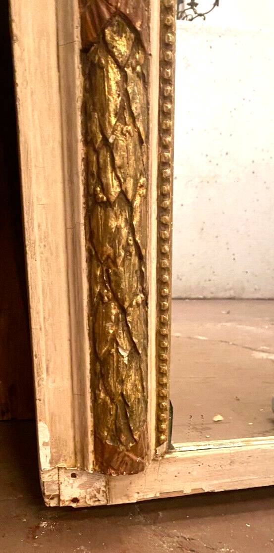 Louis XV style mirror in wood and gilded and patinated stucco 19th century