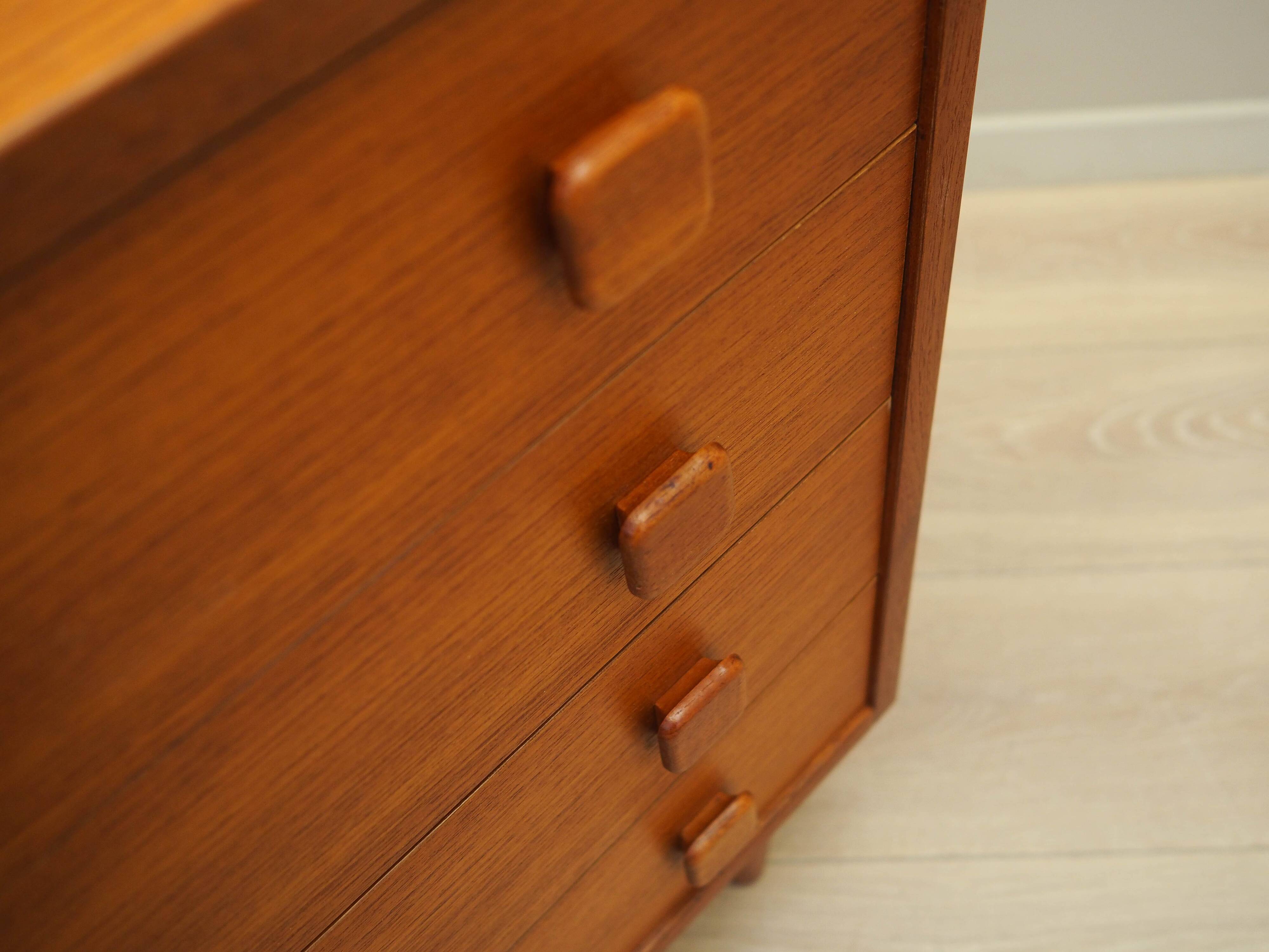 Teak chest of drawers, Danish design, 1970s, production: Denmark