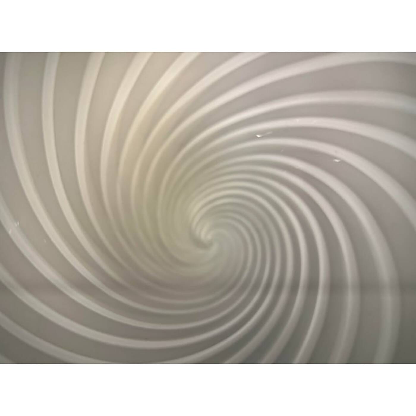 Contemporary Italian Milky-White Swirls Murano Glass Flush Mount or Wall Sc