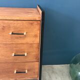 Vintage chest of drawers with compass feet