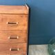 Vintage chest of drawers with compass feet