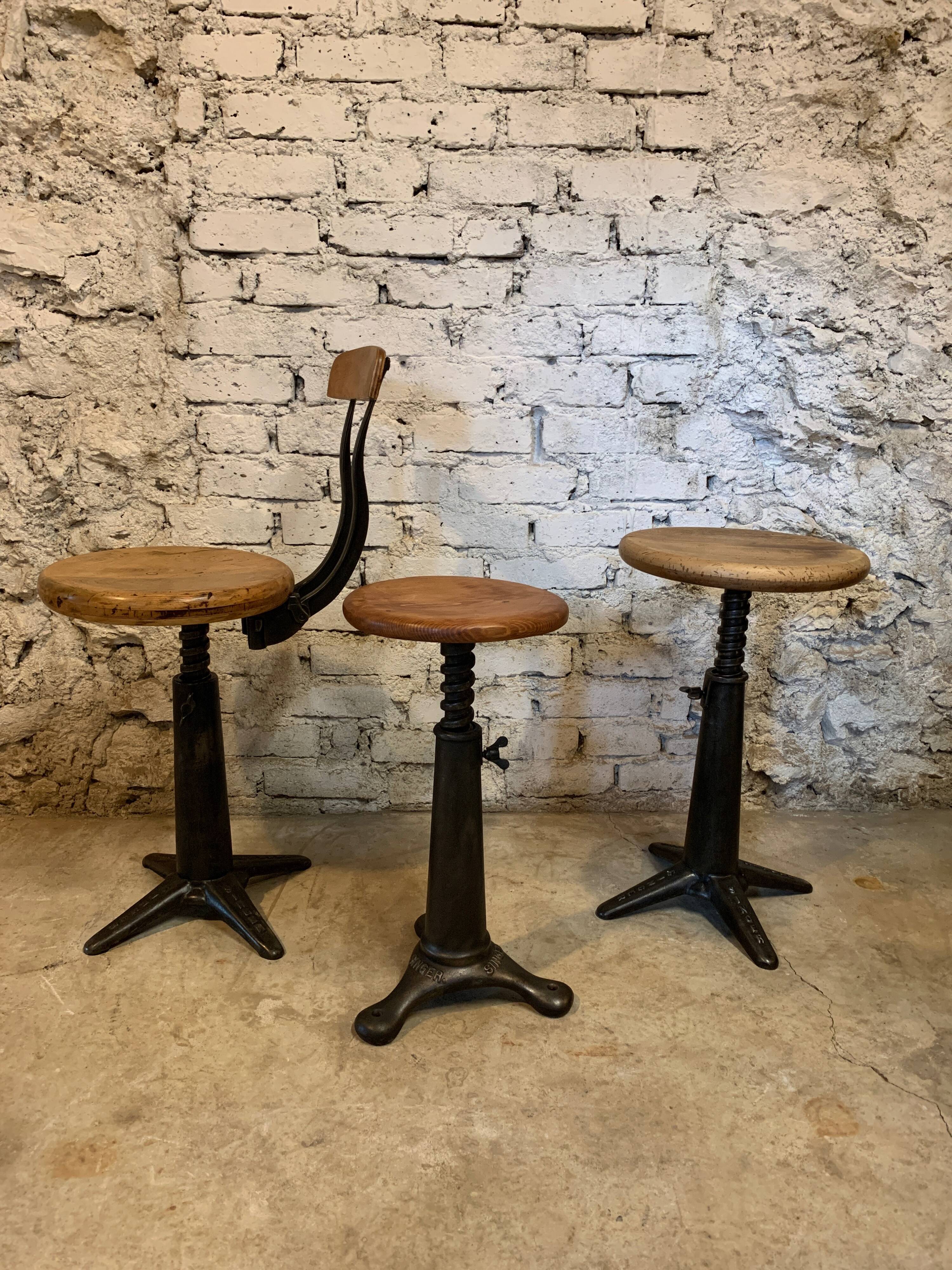 Tabouret Singer 1930 industrial
