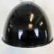 Industrial black enamel lamp with porcelain top, 1950s