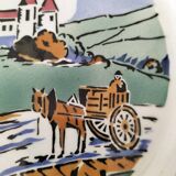 Pair of Saint Amandinoise deep dishes from the 50s