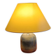 blue glazed ceramic lamp signed Ferrières 1970