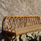 Large rattan wall shelf