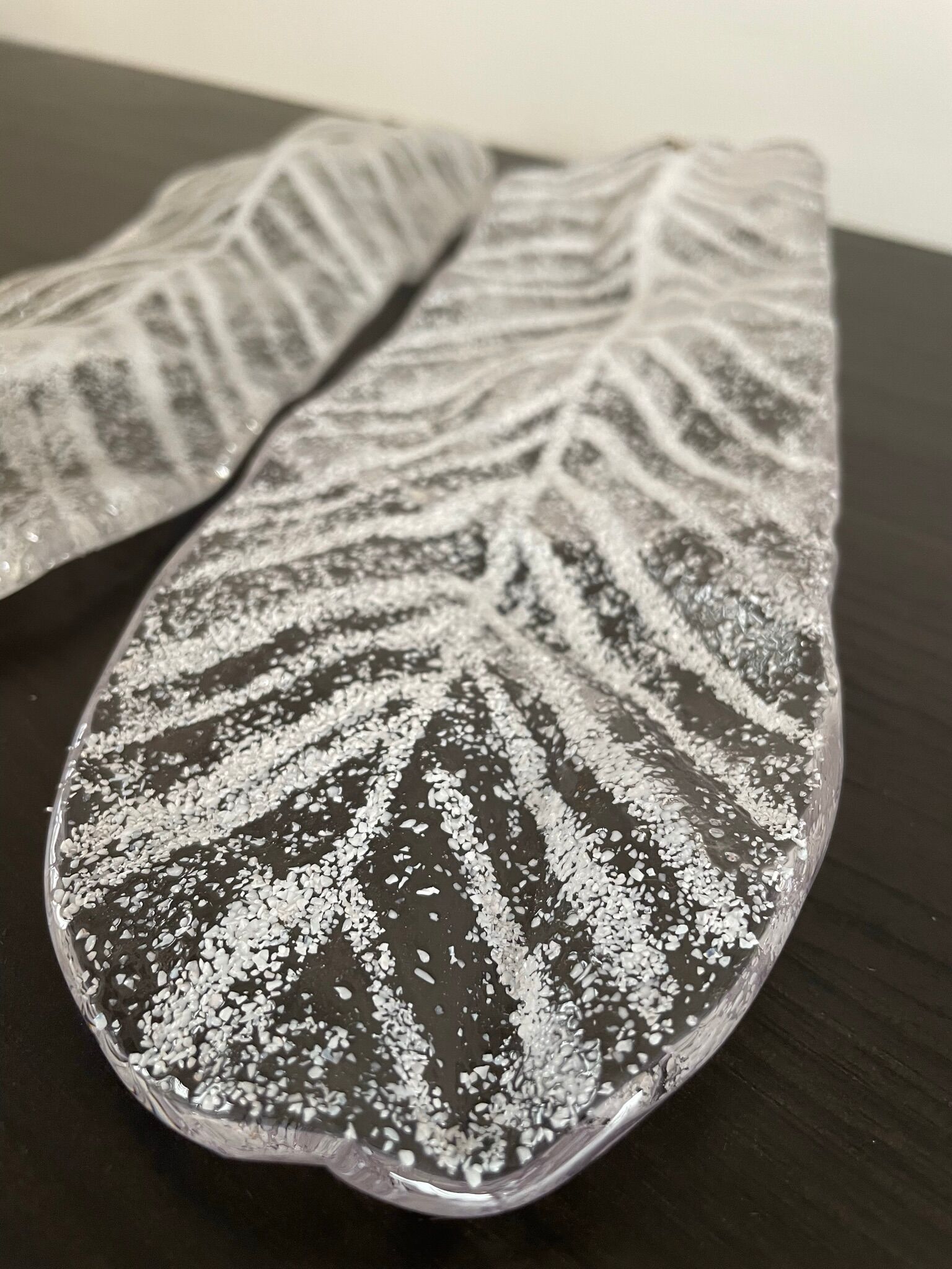 Vintage murano glass leaf chandelier, 1970s