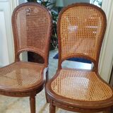 Lot chaises cannées