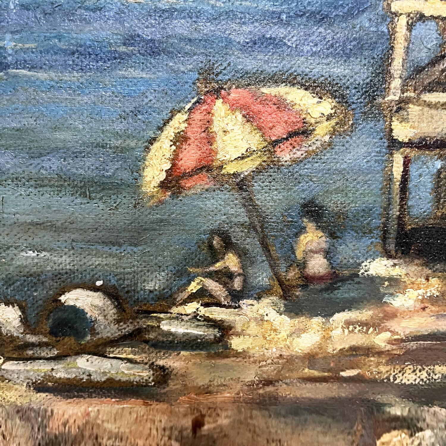 Tableau années 60 "La villégiature" signé Mollrio