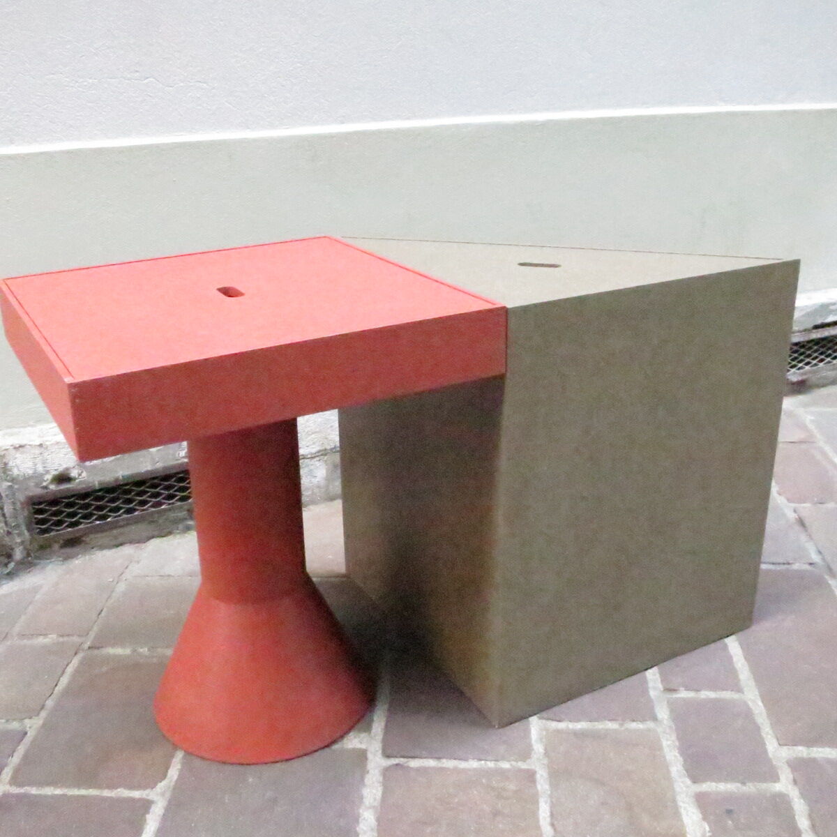Red Table Massimo Morozzi Tangram 1983 Cassina