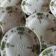 11 dessert plates in slip decorated with grapes Les salins