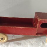 Old wooden toy van car