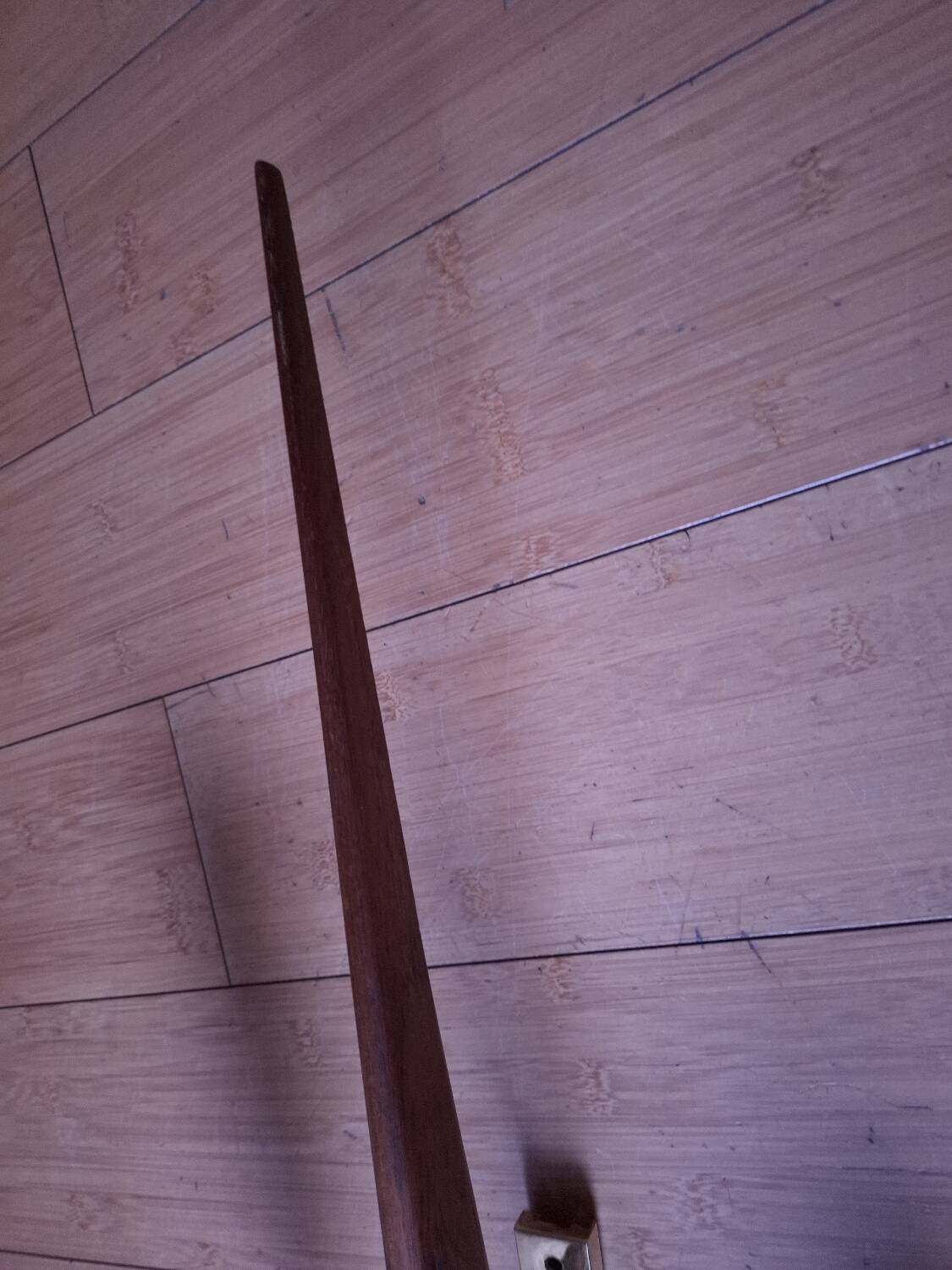 60's teak wall light from Maison Lunel