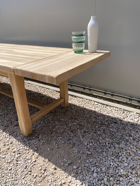 Stripped farmhouse table extensions up to 280 cm