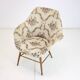 Fauteuil en bois et tissu, Tchécoslovaquie 1960