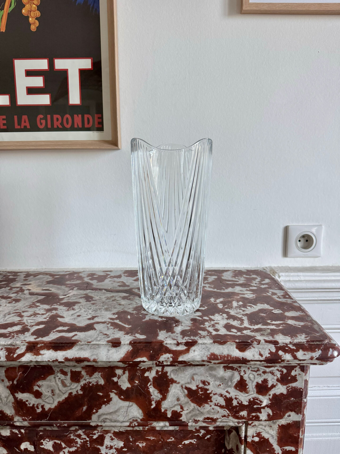 Cut crystal vase from Arques