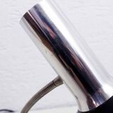 Black and chrome metal desk lamp