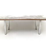 "transepoca" wooden coffee table by carmelo la gaipa, italy 2018