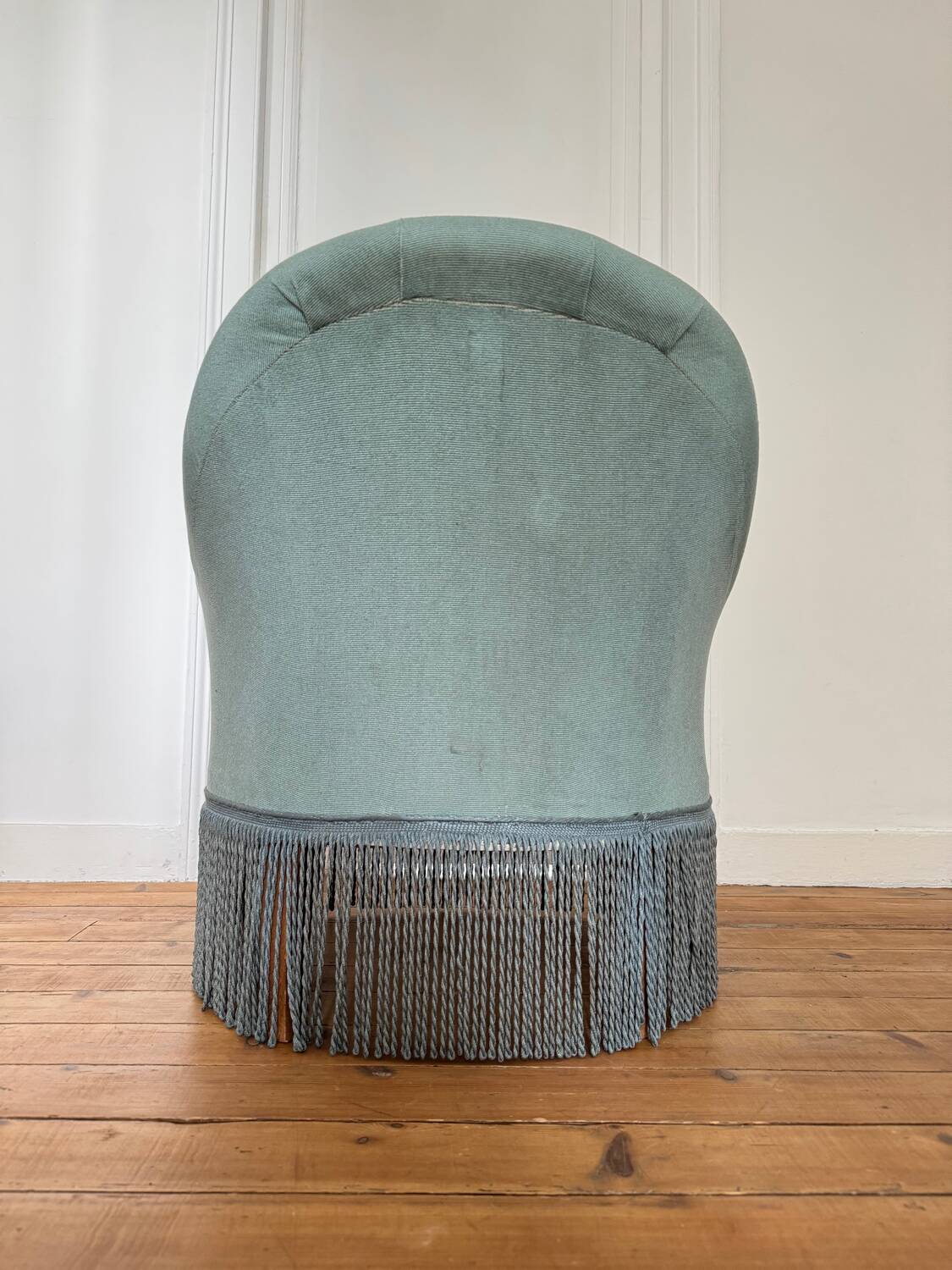 Vintage blue toad armchair