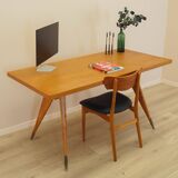 Oak desk, Italian design, 1970s, manufactured in Italy