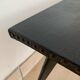 Table basse vintage métal et skai noir