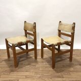 Pair of Maison Regain leather chairs