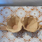 Double wicker pot door