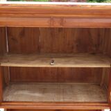 Atypical display cabinet in solid cherry wood with two doors