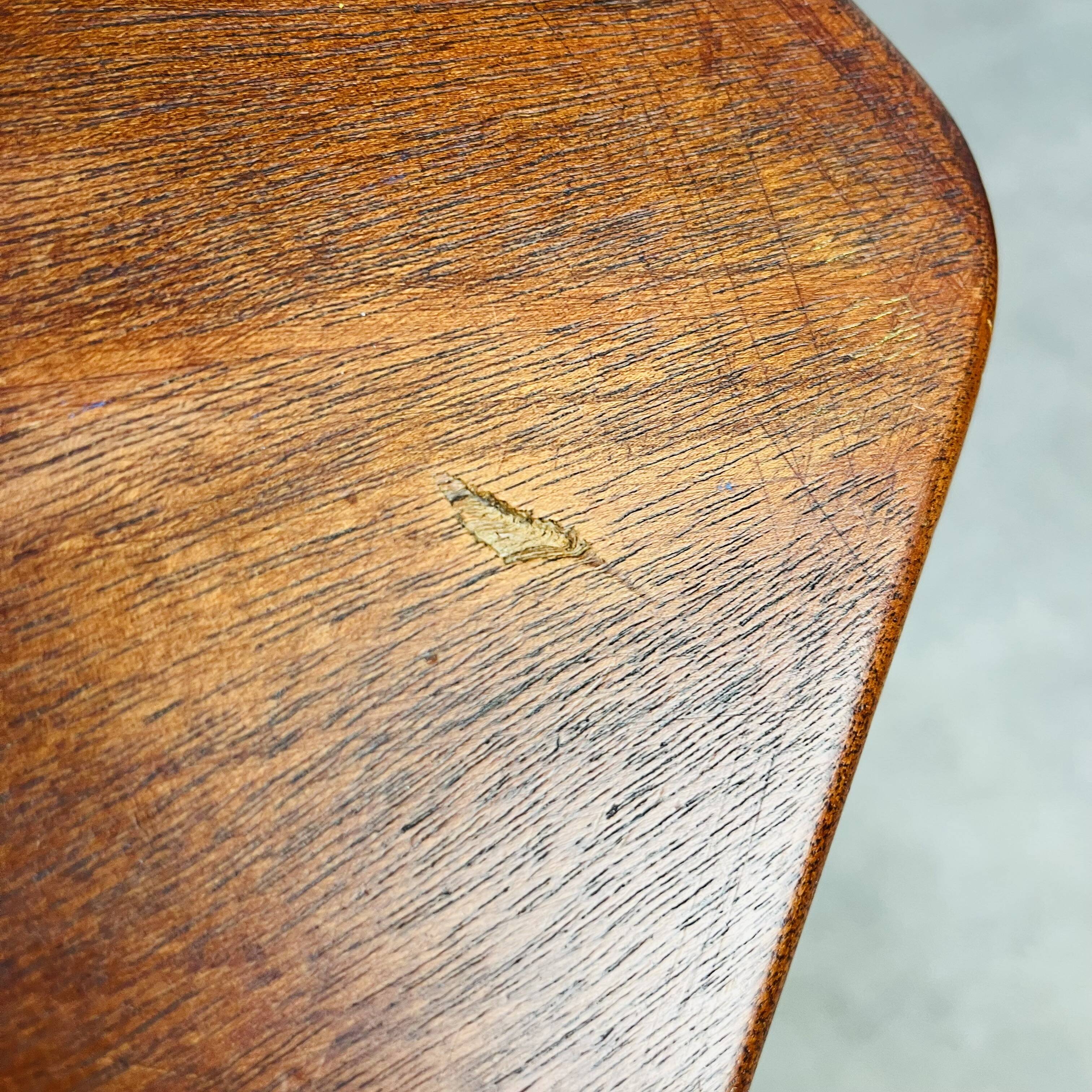 2 brutalist elm stools by Aranjou