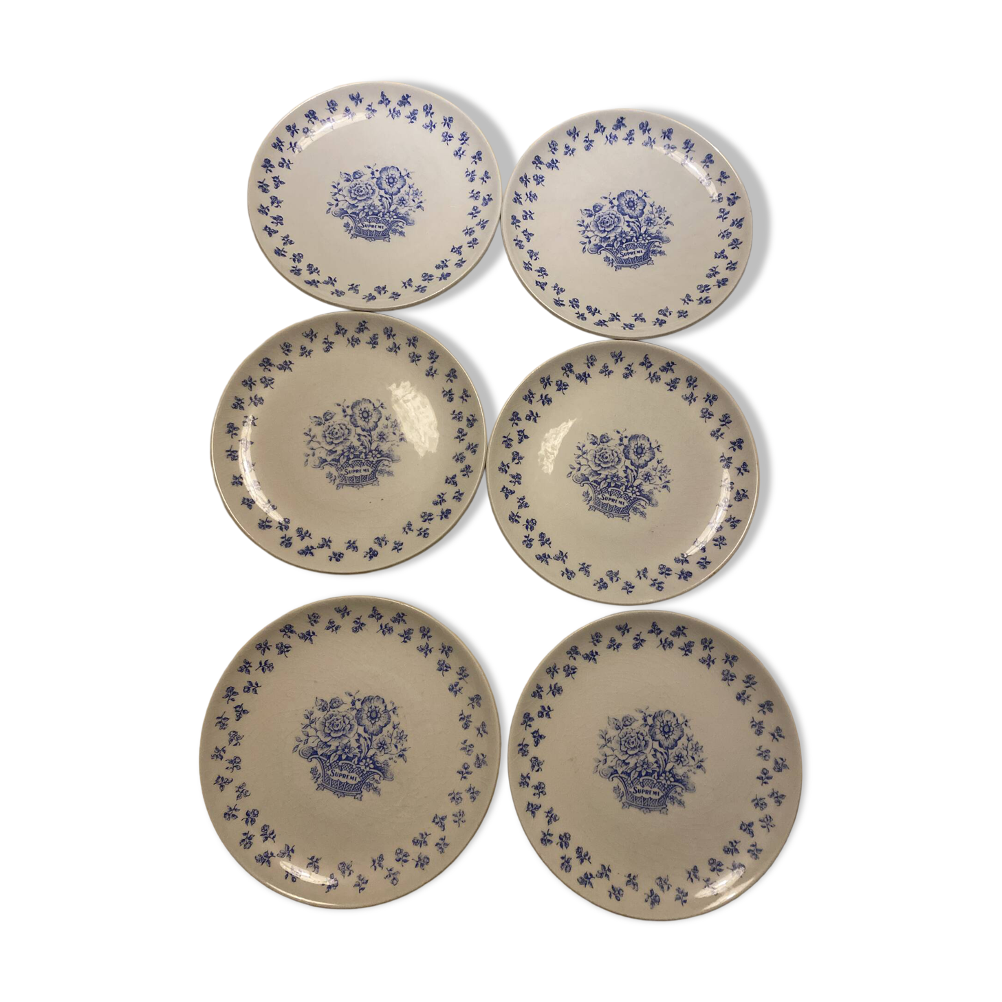 6 dessert plates Gien