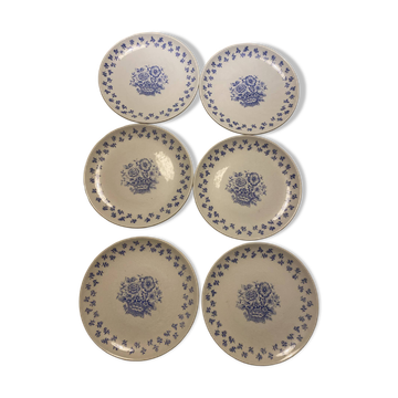 6 dessert plates Gien