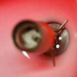 Peill & Putzler red glass ceiling lamp Germany 70s