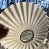 Pleated opaline portable lamp, 2 M fabric cable