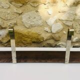 Vintage wall shelf, hanging, metal and wood